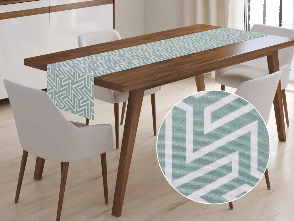 Biante Dekoračný behúň na stôl Agata AG-001 Tmavo zelená pastelová 45x140 cm