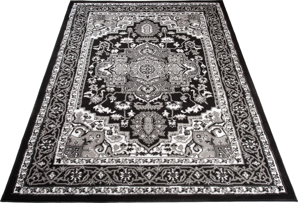 TA Koberec Q011A BLACK EUFRAT ESM Čierny Obdĺžnikový Rozmer: 120x170 cm