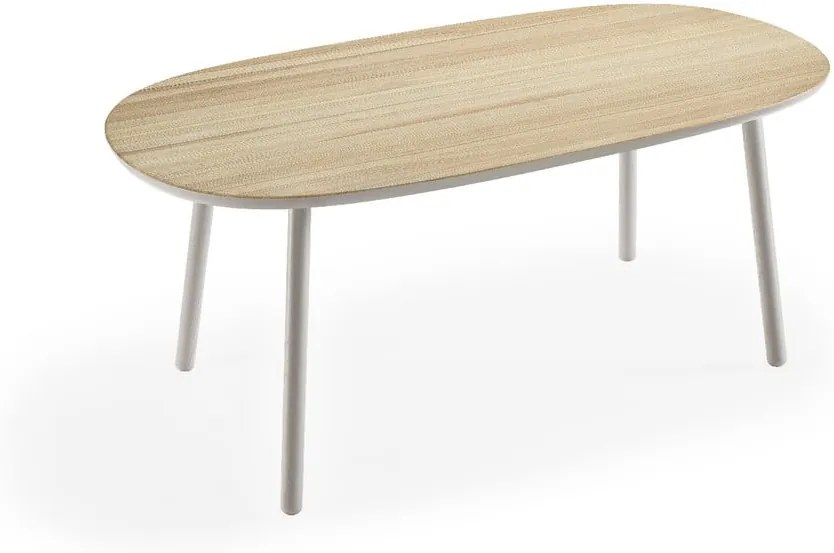 Jedálenský stôl z jaseňového dreva so sivými nohami EMKO Naïve, 180 × 90 cm