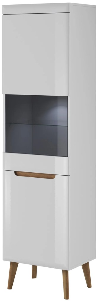 Vitrína Nordi 53 cm biela/dub Riviéra