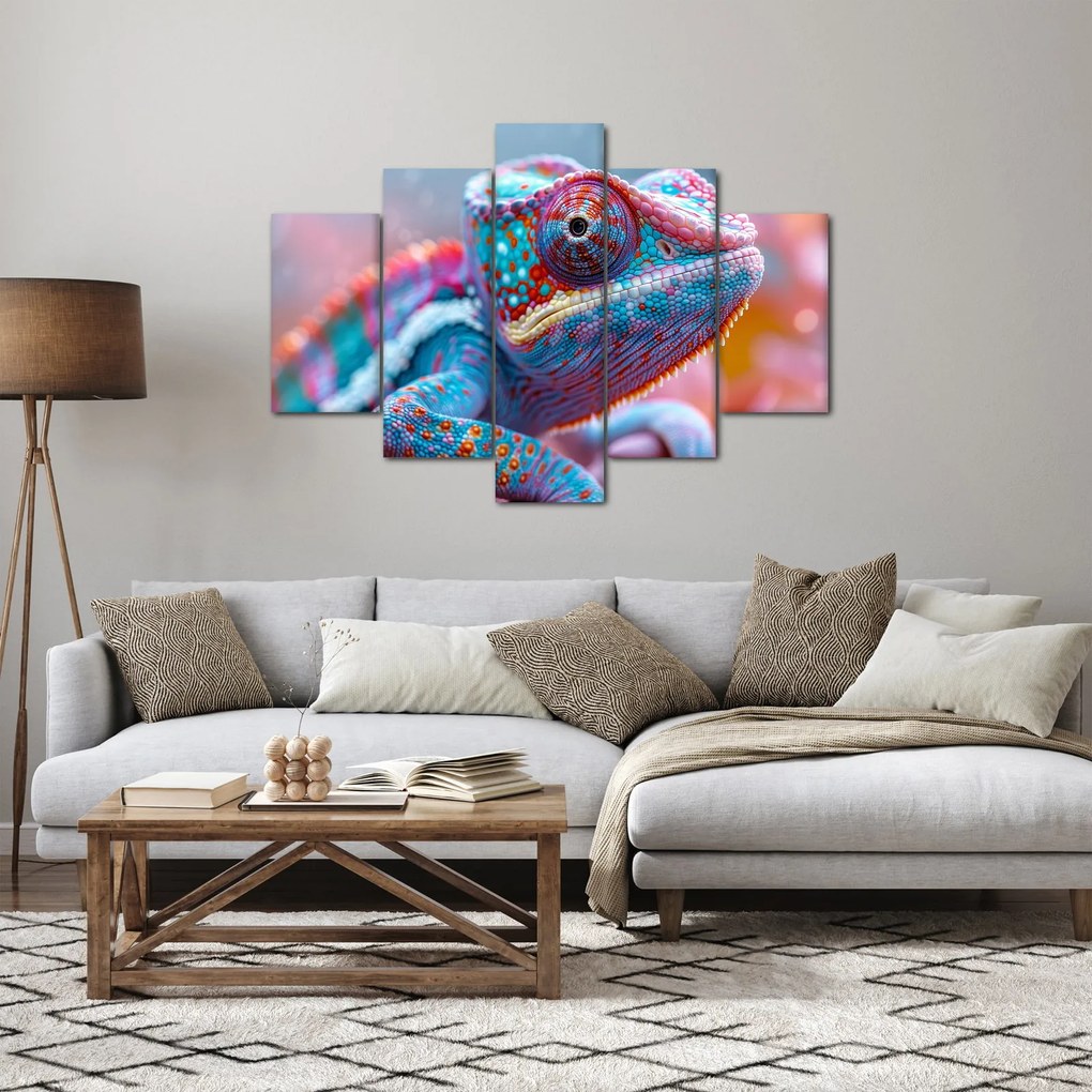 Obraz - Sfarbený chameleón (150x105 cm)