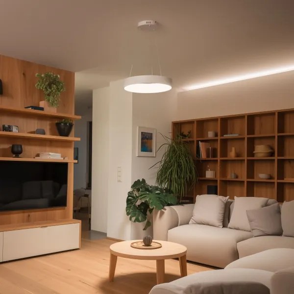 Brilagi - stmievateľný LED luster na lanku FALCON II LED/67W/230V pr. 40 cm biela + DO