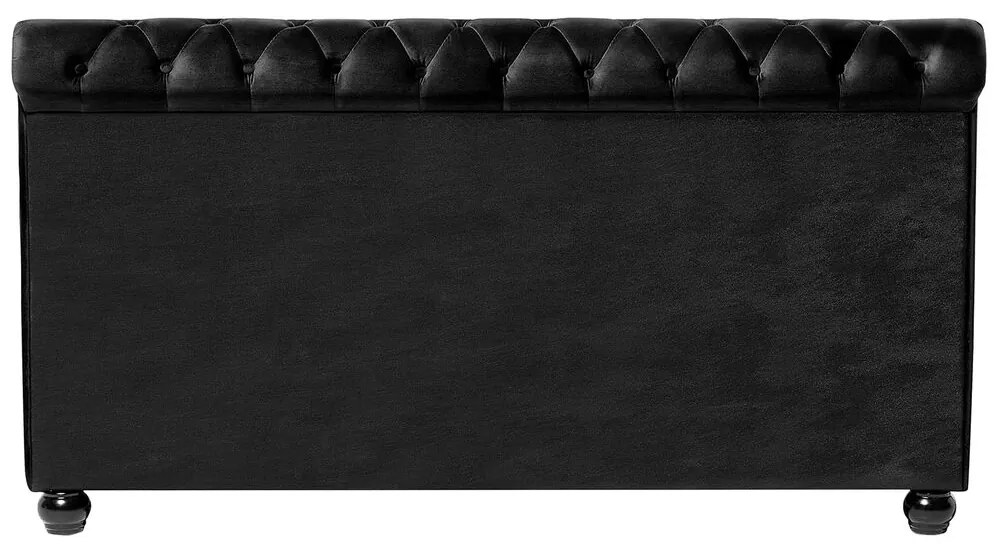 Čalúnená manželská posteľ Chesterfield 180 x 200 cm čierna AVALLON Beliani