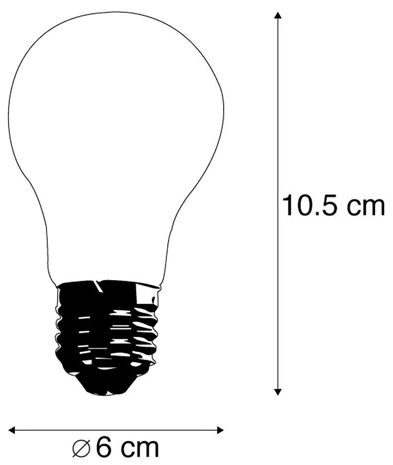 Sada 5 LED žiaroviek E27 A60 čírych 6W 630 lm 2200K