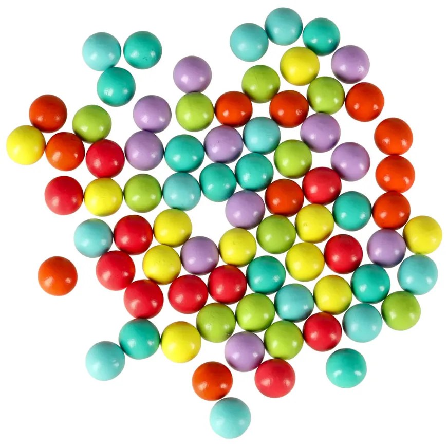 KIK Vzdelávacie Montessori korálkové mozaiky 77 dielov – drevené guličkové puzzle pre deti