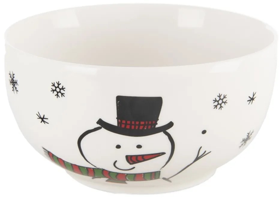 Biela porcelánová súprava hrnčeka a misky s vianočným motívom 2 ks 350 ml – Orion