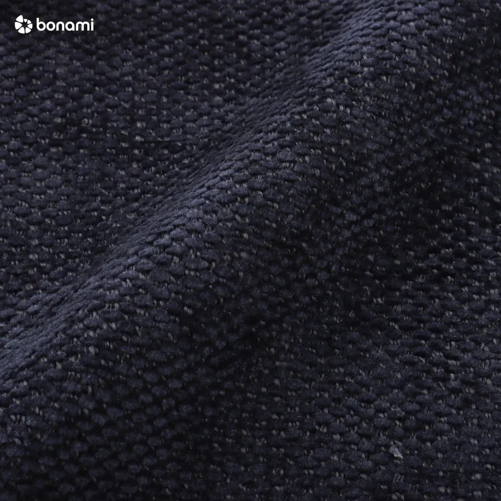 Tmavomodrá rozkladacia/s úložným priestorom rohová pohovka (pravý roh/do tvaru "U") Fuji – Bobochic Paris