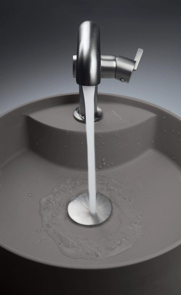 Deante Silia, umývadlo na dosku s otvorom na batériu 360x360x125mm, antracitová metalíza, DEA-CQS_TU4B