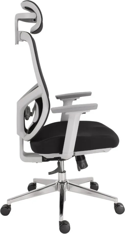 Kancelárska ergonomická stolička Neoseat ALLY WHITE — čierna / biela, nosnosť 150 kg