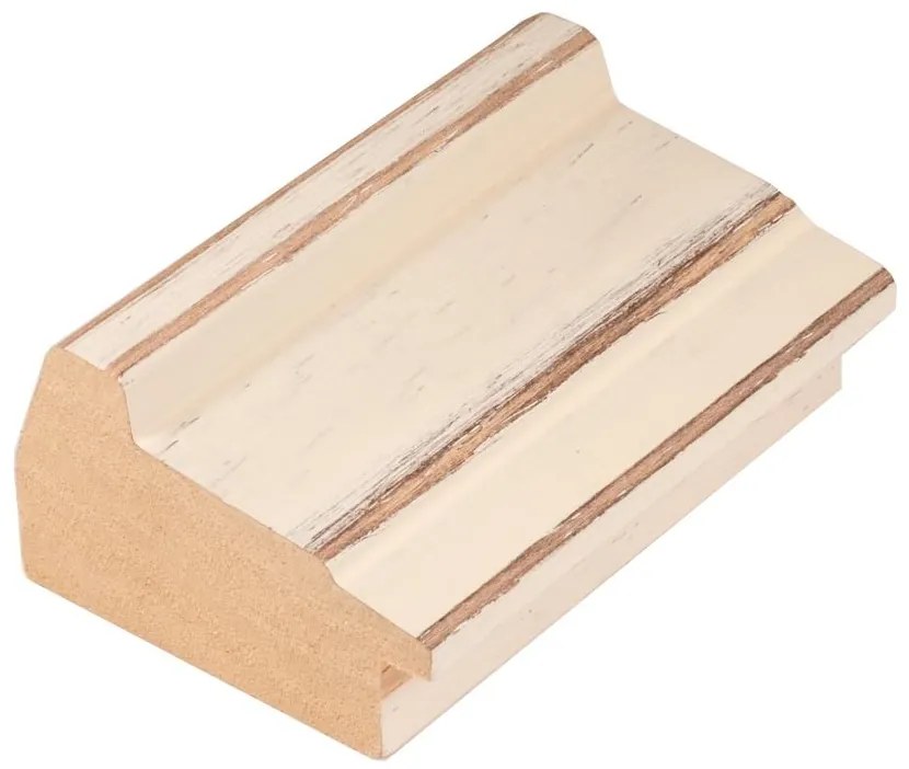 DANTIK rám na obraz 40x50 | STEP bílá (Sklo Čiré)