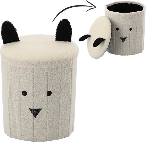 CH Taburetka s úložným priestorom Teddy - biela