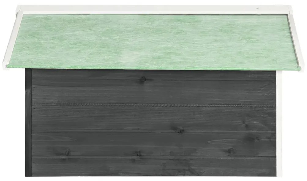 Garáž na robotickú kosačku 72x87x50 cm sivo-biela jedľa