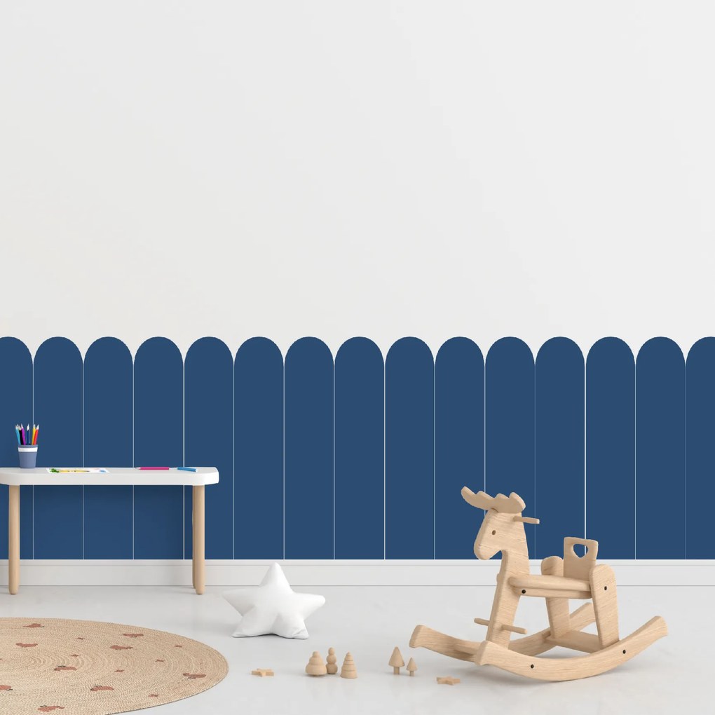 60x100cm Oblúk - Tmavomodrá farba - textilná nálepka na stenu Farba: Tmavá, Veľkosť: 80 cm