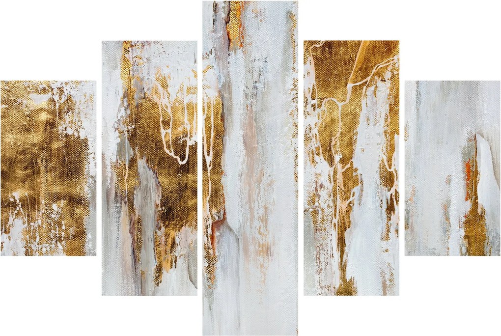 Obraz - Abstrakcia so zlatou (150x105 cm)