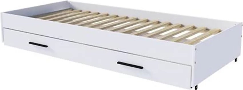 Posteľ dodatočné + zásuvka pod posteľ Verso biela