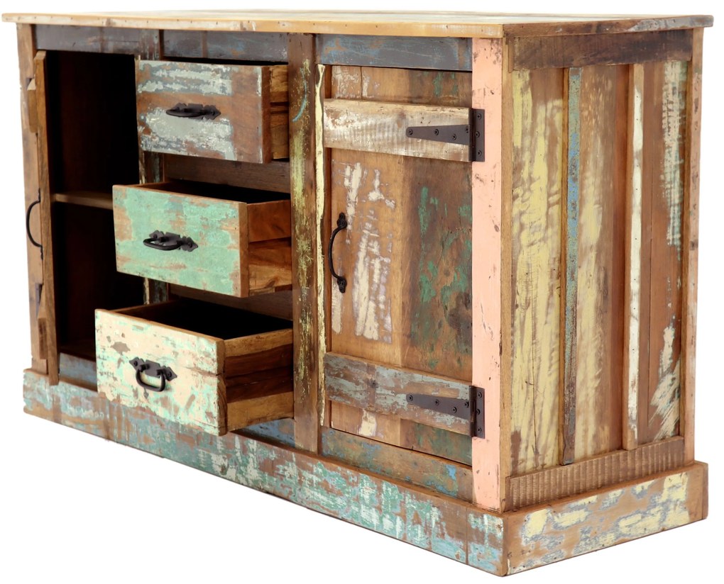 furniture-nabytek.cz - Rustikálna komoda z masívneho manga 140x80x45