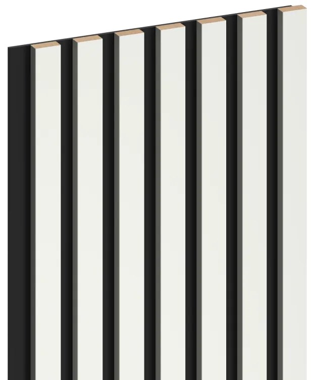 Mexen Lam-B, stenové lamely 275 × 31,5 cm, HDF doska 4 mm, biela matná, S100-275317-2812-051