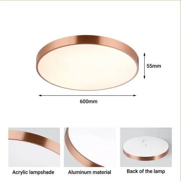 Immax NEO 07322L-LED Stmievateľné stropné svietidlo NEO LITE SEMPLICI 60W/230V priemer 60 cm medené + DO
