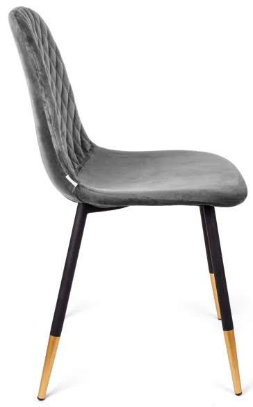 Stolička NOIR zamatová sivá SS22 933473