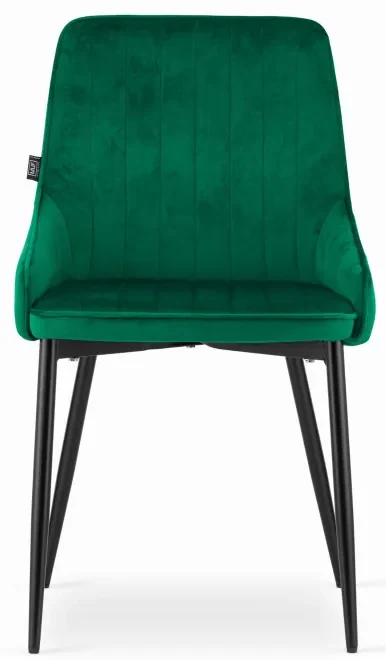 Set troch jedálenských stoličiek MONZA zelené (čierne nohy) (3ks)