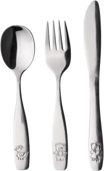 Súprava detských príborov (3 ks) Zvieratká, nerez%