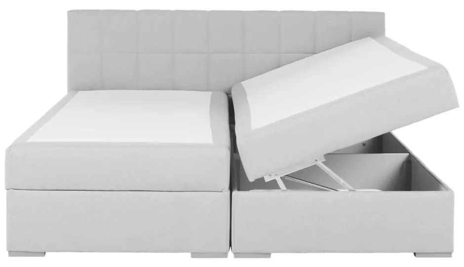 Boxspringová posteľ 180x200, svetlosivá, FERATA KOMFORT