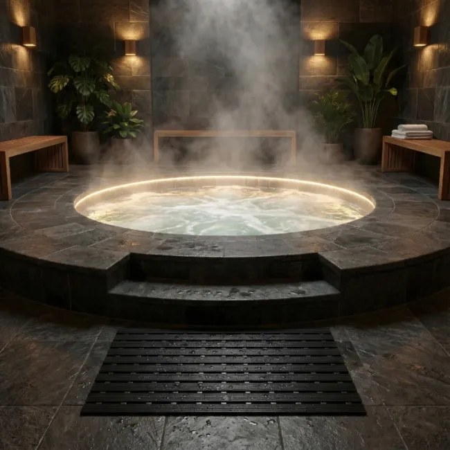 Kúpeľňová predložka čierna