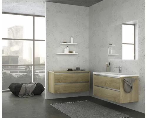Kúpeľňový nábytkový set Sanox Dante farba čela dub prírodný ŠxVxH 101 x 52 x 46 cm s keramickým umývadlom