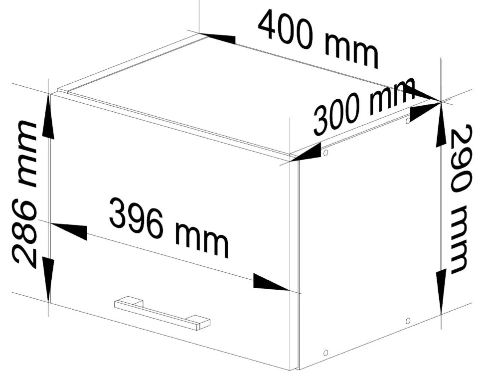 Kuchynská závesná skrinka Olivie W 40 cm biela