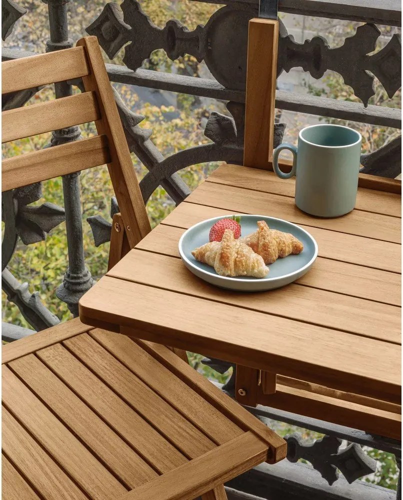 Závesný balkónový stolík z masívneho dreva 40x42 cm Amarilis – Kave Home