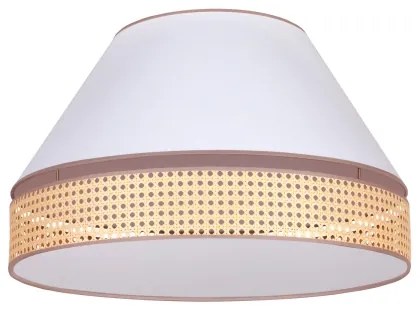 Duolla - Stropné svietidlo AVIGNON 3xE27/15W/230V pr. 60 cm biela/ratan