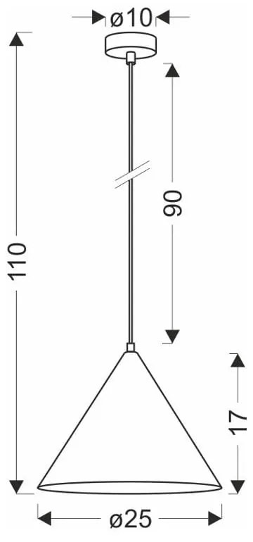 Hnedé závesné svietidlo so skleneným tienidlom ø 25 cm Dunca – Candellux Lighting