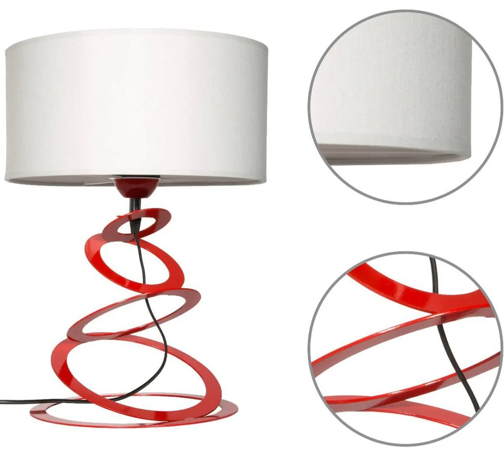 Stolová lampa INDIGO, 1x textilné tienidlo (výber z 3 farieb), (výber z 3 farieb konštrukcie), O