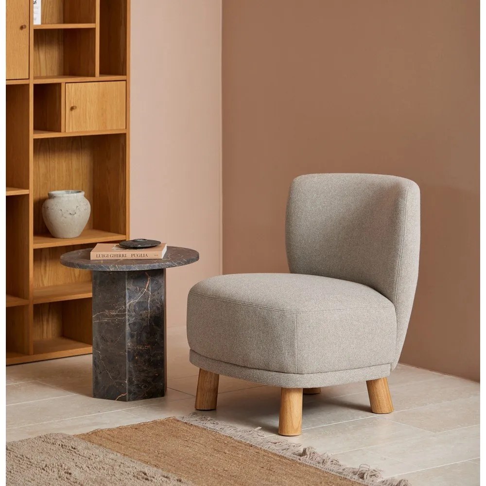 Mramorový okrúhly odkladací stolík ø 50 cm Naxos – Actona