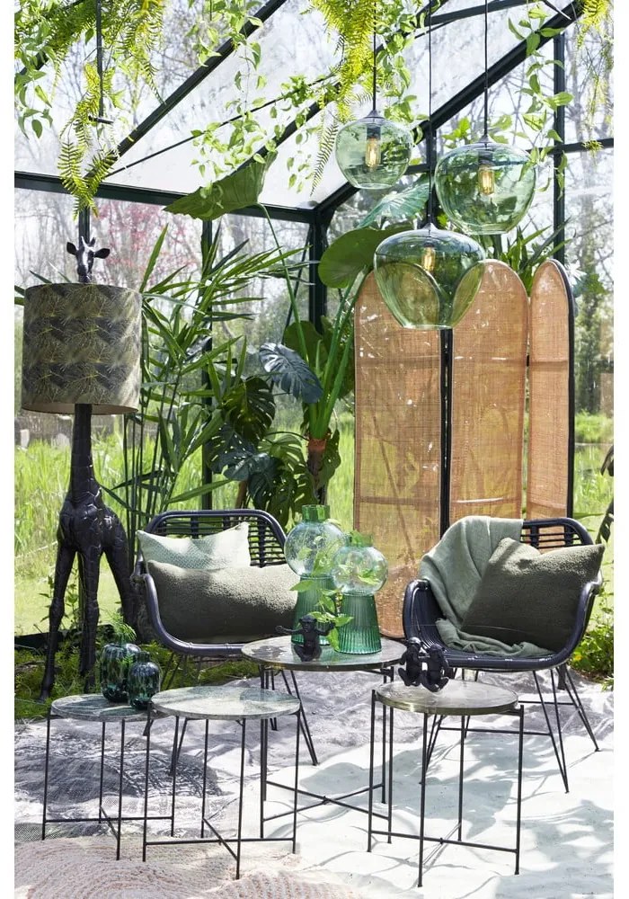 Zelené stropné svietidlo so skleneným tienidlom ø 30 cm Mayson - Light & Living