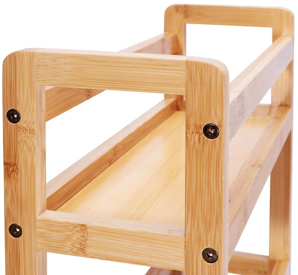 Bambusový pojazdný regál Inaki prírodný