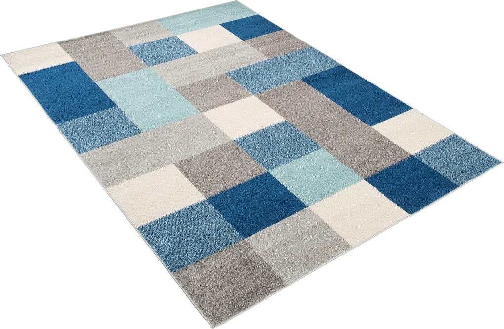 TA Koberec C574B ŠEDÁ/TURQUOIS AZURE Rozmer: 200x250 cm