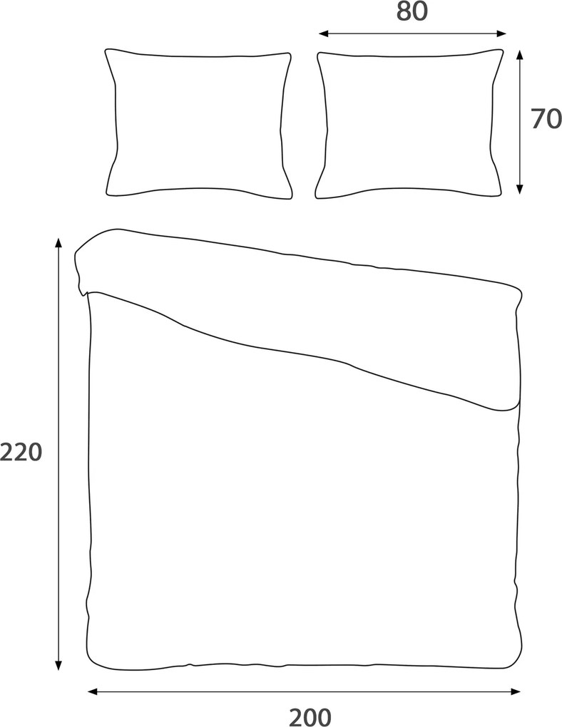 RENFORCÉ OBLIEČKY LIVIO EXCLUSIVE 200X220 CM, 2 KS 70X80 CM VZOROVANÉ