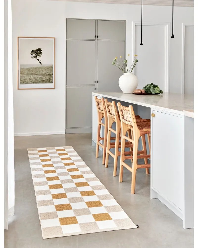 Okrovožlto-béžový vnútorný a vonkajší behúň 70x300 cm Pix Vanilla Ochre – Pappelina