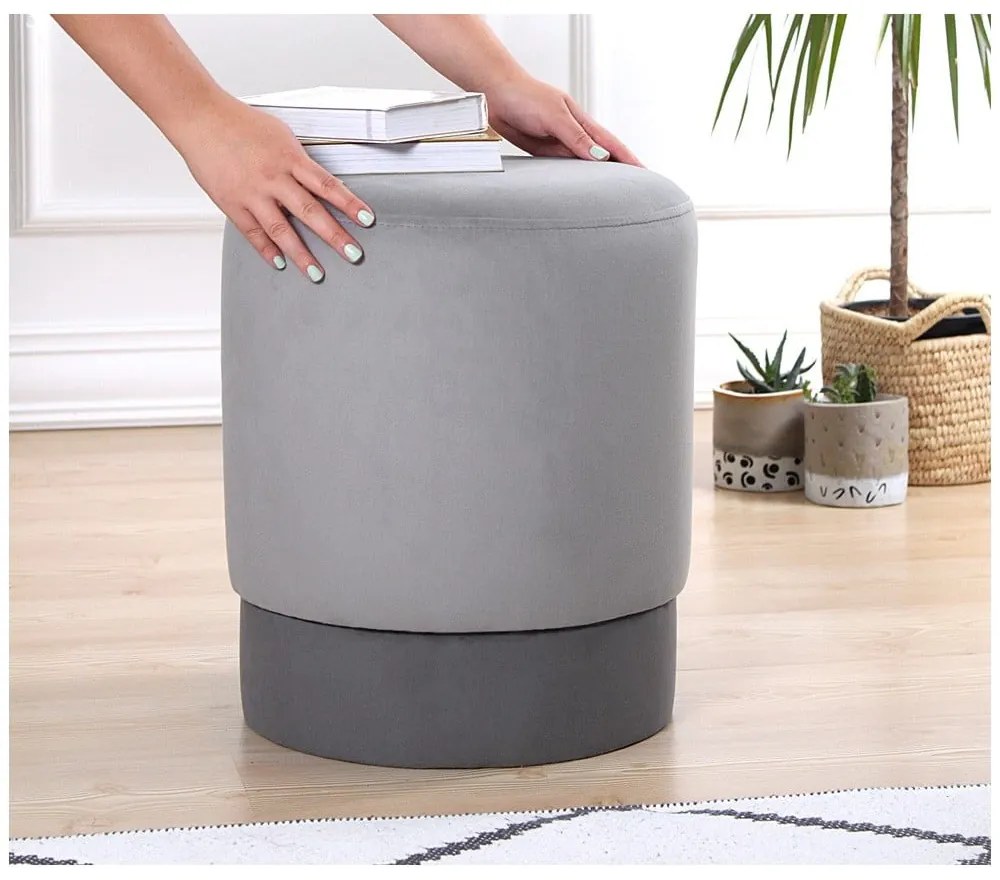 Sivý taburet Ropp – Artie