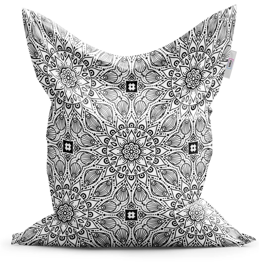 Sablio Sedací vak Biele mehendi - 150x100 cm