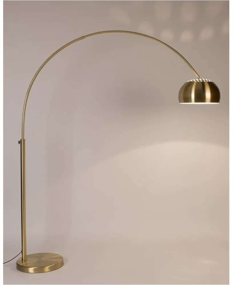 Stojacia lampa v mosadznej farbe Zuiver Bow
