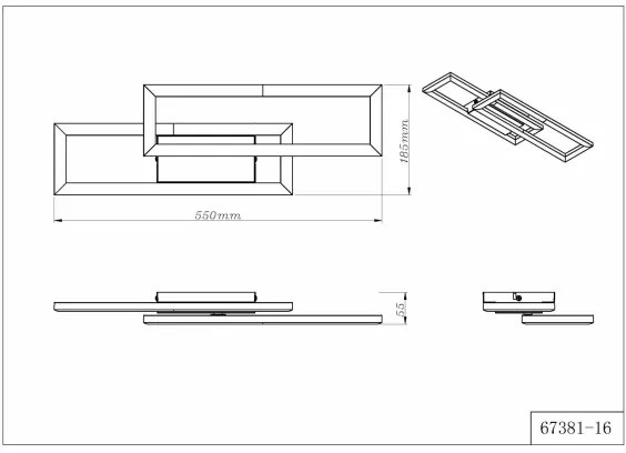 Globo 67381-16 - LED stropné svietidlo WILTON LED/16W/230V 3000/4000/6000K