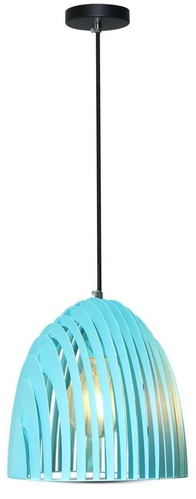 Luster na lanku 1xE27/60W/230V modrá