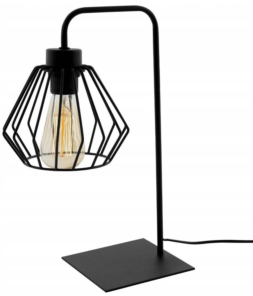Stolná lampa Nuvola, 1x čierne drôtené tienidlo