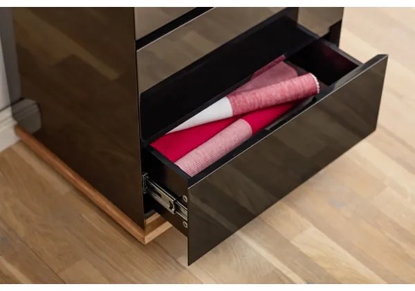 Komoda ARVI čierna/dub