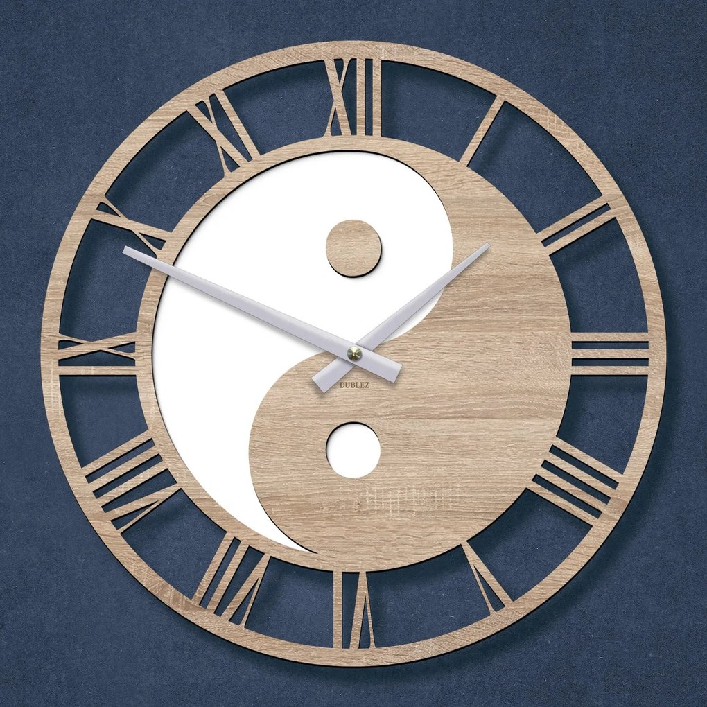 DUBLEZ | Nástenné hodiny s obrazom Jin jang