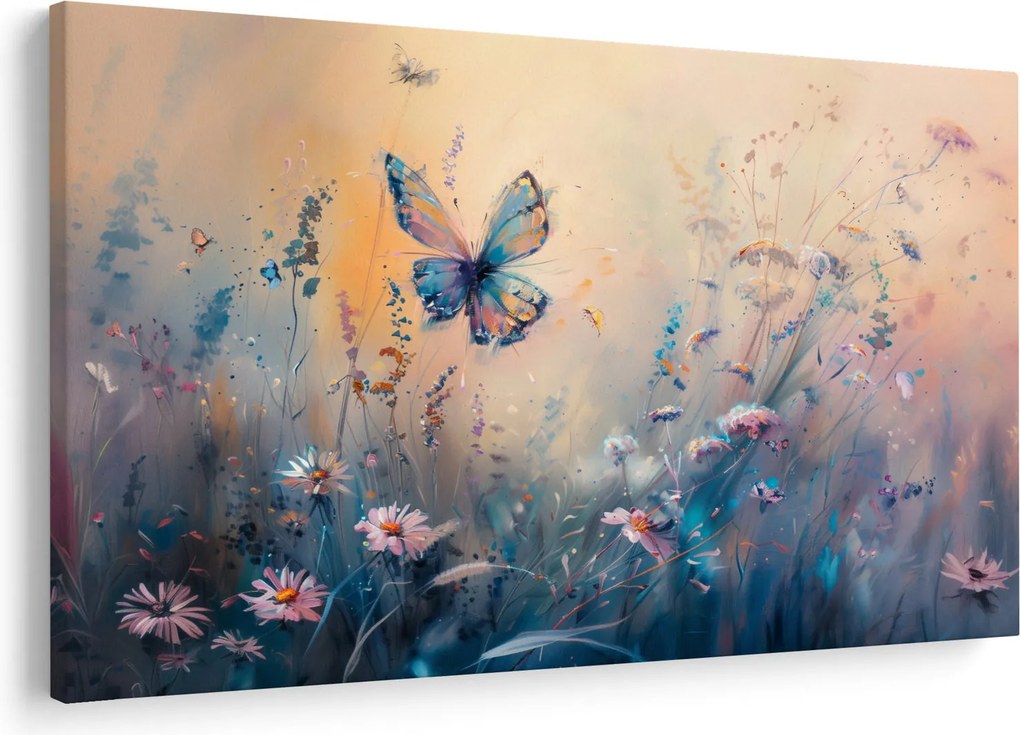 Obraz - Lúka s motýľom II. (90x60 cm)