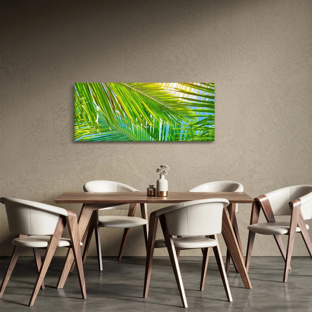 Obraz - Palmové listy (120x50 cm)