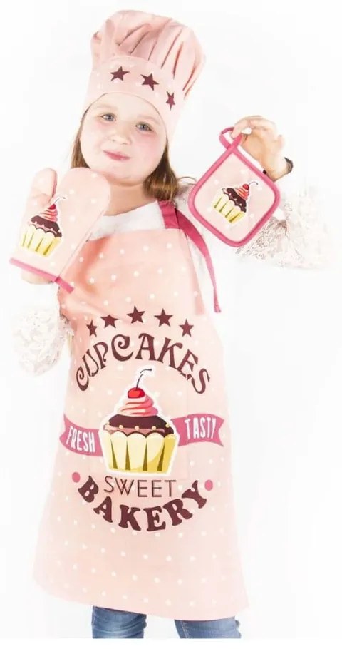 Bavlnená detská kuchynská súprava 4 ks Cupcakes - Tiseco Home Studio